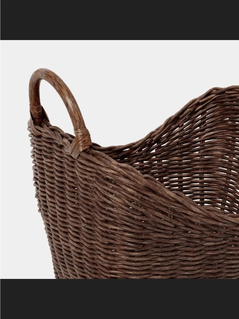 Large Dark Stain Rattan Basket Brown - Threshold™
